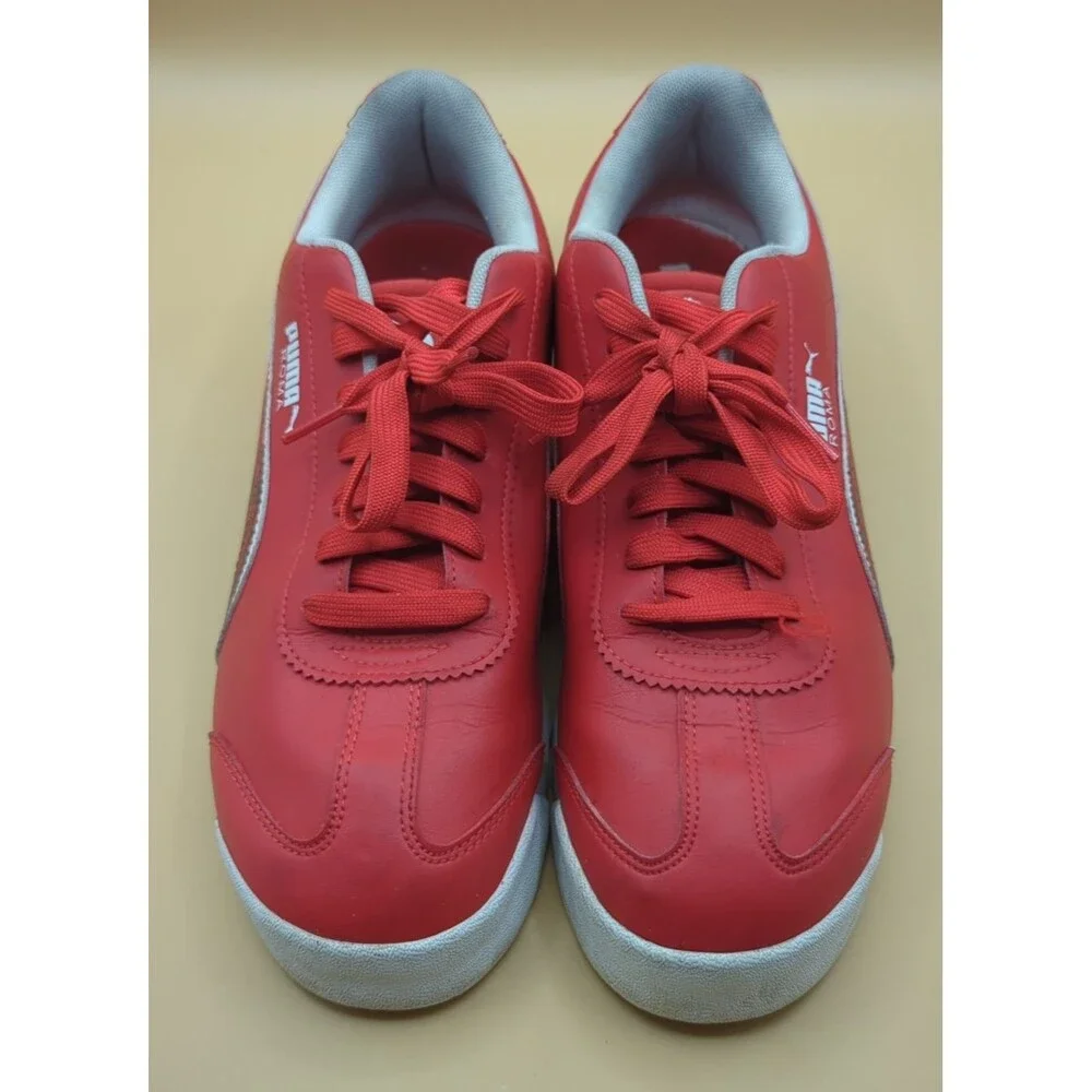 Puma Roma Scuderia Ferrari Shoes Men's Size 11.5 Rosa Corsa Checkered Red/Black